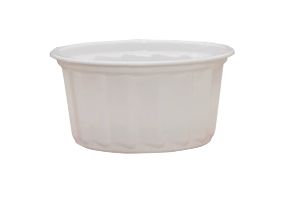 PLASTIC CONTAINER WHITE WITH LID 1000PCS