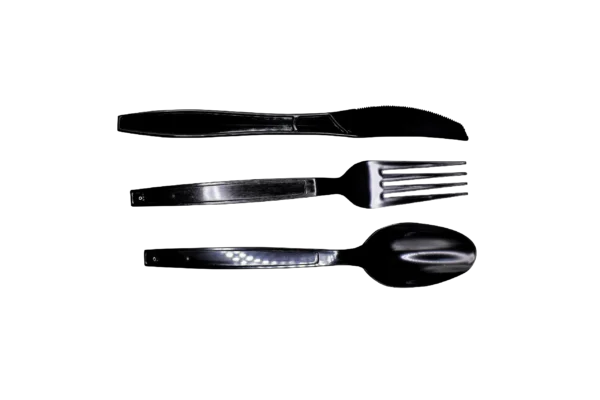 CUTLERY SET BLACK HD FULL SET 500PCS