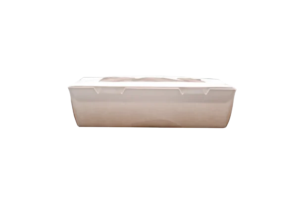 WHITE CRAFT PAPER MEAL BOX WINDOW