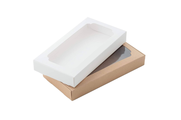KLB - Kraft Box with Window White / Brown