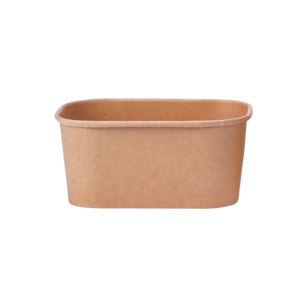 KRECONT - Kraft Rectangular Container Brown / White